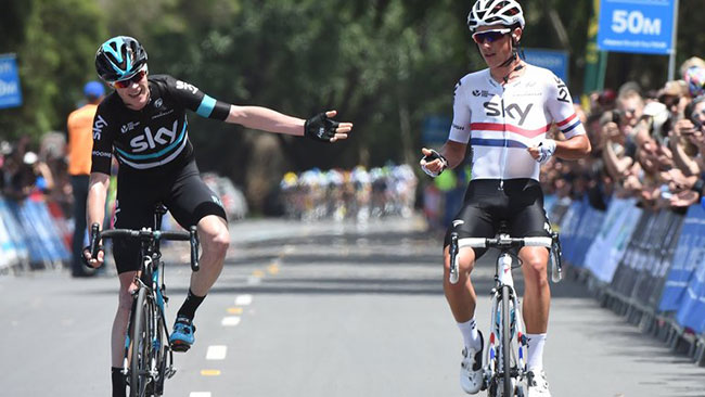 Chris Froome andPeter Kennaugh